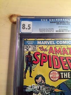 Amazing Spider-Man #129 CGC 8.5 Off-White 1st Punisher! No reserve