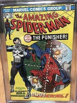 Amazing Spider-Man 129 CGC 8.5 WHITE PAGES 1st Punisher