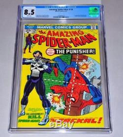 Amazing Spider-Man 129 CGC 8.5 White Pages 1st Punisher