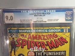 Amazing Spider-Man#129 CGC 9.0! 1ST APPEARANCE PUNISHER