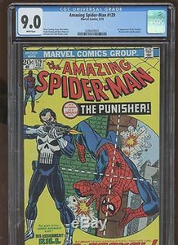 Amazing Spider-Man 129 CGC 9.0 VF/NM MARVEL 1974 1st Punisher