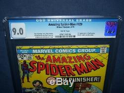 Amazing Spider-Man #129 CGC 9.0 White Pages First Appearance of the Punisher