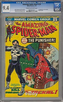 Amazing Spider-Man #129 CGC 9.4 (C-OW) 1st Appearance of the Punisher NETFLIX
