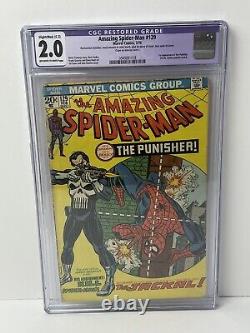 Amazing Spider-Man #129 CGC Restored 2.0 1st app. Punisher&Jackal 1974
