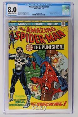 Amazing Spider-Man #129 Marvel 1974 CGC 8.0 1st App The Punisher & Jackal