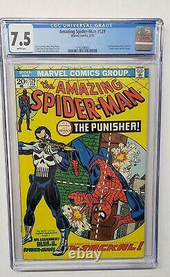 Amazing Spider-Man #129 Punisher 1st Appearance 1974 CGC Graded 7.5