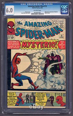 Amazing Spider-Man # 13 CGC 6.0 OW Pages Universal Origin First App Mysterio