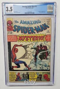 Amazing Spider-Man #13 Mysterio 1st Appearance and Origin 1964 CGC Graded 3.5