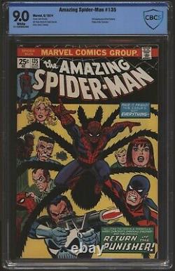 Amazing Spider-Man #135 (1974) 9.0 CBCS like CGC. 2nd Punisher appearance