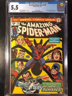 Amazing Spider-Man #135 CGC 5.5 WP! 2nd FULL appearance of the Punisher