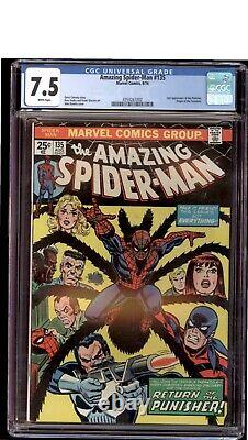 Amazing Spider-Man 135 CGC 7.5 2nd Appearance Punisher Classic Romita Cover 1974