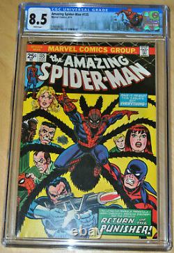 Amazing Spider-Man #135 CGC 8.5 (2nd App Punisher, Origin of the Tarantula) KEY