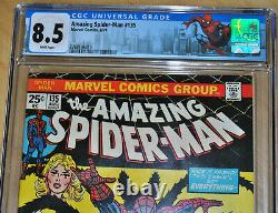 Amazing Spider-Man #135 CGC 8.5 (2nd App Punisher, Origin of the Tarantula) KEY