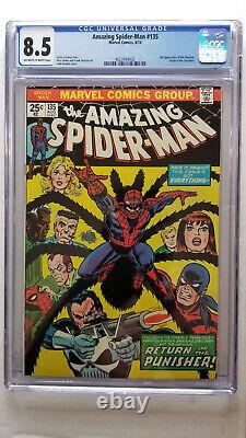 Amazing Spider-Man #135 CGC 8.5 VF+ 2nd Appearance Punisher