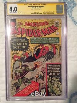 Amazing Spider-Man #14 (1964), CGC 4.0 (VG) SS Stan Lee, 1st Green Goblin