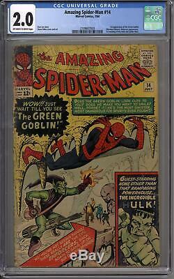 Amazing Spider-Man #14 CGC 2.0 (OW-W) 1st Appearance of the Green Goblin