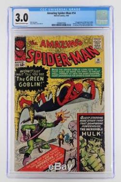 Amazing Spider-Man #14 CGC 3.0 GD/VG -Marvel 1964- 1st App of the Green Goblin