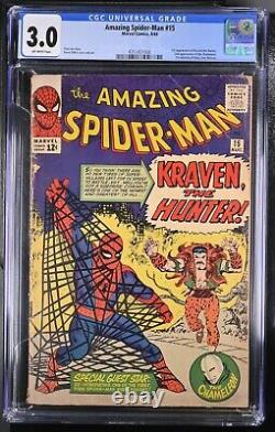 Amazing Spider-Man #15 (1964) CGC 3.0 1st Appearance of Kraven The Hunter