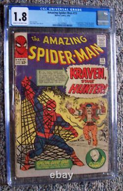 Amazing Spider-Man #15 CGC 1.8- first app. Of Kraven 1st mention of MJ