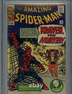 Amazing Spider-Man #15 CGC 3.5 1964 1st Series First app of Kraven the Hunter