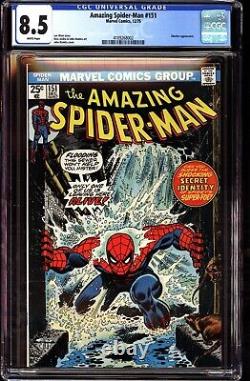 Amazing Spider-Man 151 CGC 8.5 White Clone Sage Ends Shocker Appearance 1975