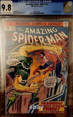 Amazing Spider-Man #154 CGC 9.8 WHITE PAGES 1976 NEAR MINT