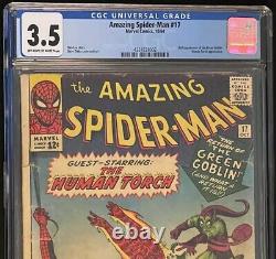 Amazing Spider-Man #17? CGC 3.5? 2nd Green Goblin Silver Age Marvel Comic 1964