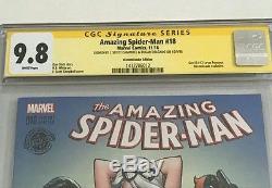 Amazing Spider-Man #18 CGC SS 9.8 La Mole Signed J Scott Campbell Variant