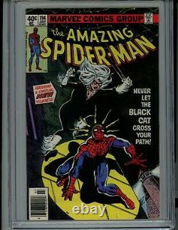 Amazing Spider-Man #194 1979 CGC 8.0 White pages 1st App of Black Cat Marvel Key