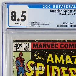 Amazing Spider-Man #194 (1979) CGC 8.5 WH 1st Black Cat/ Newsstand