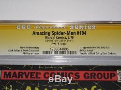 Amazing Spider-Man #194 CGC 5.0 SS Signed Stan Lee FIRST Black Cat KEY