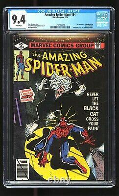 Amazing Spider-Man 194 CGC 9.4 1st Black Cat Felecia Hardy Marvel White pages