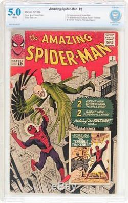 Amazing Spider-Man #2 CBCS 5.0 1963 White Pages! 1st Vulture! Like CGC F8 cm