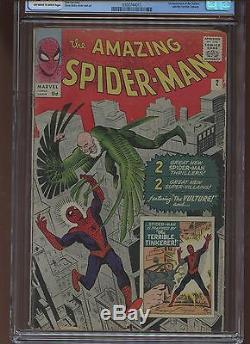 Amazing Spider-Man 2 CGC 3.0 GD/VG MARVEL 1963 1st Vulture