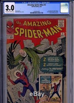 Amazing Spider-Man #2 CGC 3.0 May 1963 1st appearance Vulture Homecoming Silver