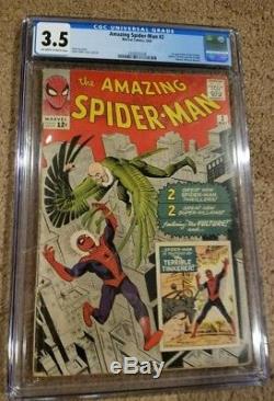 Amazing Spider-Man #2 CGC 3.5 May 1963 1st appearance Vulture Homecoming Silver