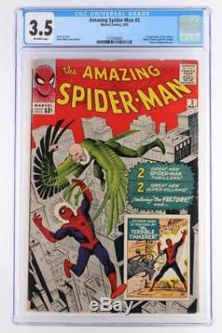 Amazing Spider-Man #2 CGC 3.5 VG- Marvel 1963 -1st App of Vulture- 3rd Spidey