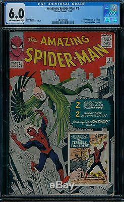 Amazing Spider-Man 2 CGC 6.0 1st Vulture owithw pages