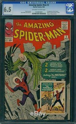 Amazing Spider-Man 2 CGC 6.5 OWithW Pages 1st Vulture