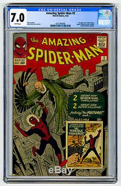 Amazing Spider-Man #2 CGC 7.0 Marvel Comics KEY MOVIE 1st Vulture HOT Silver 12c