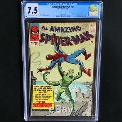 Amazing Spider-Man #20 CGC 7.5 OW-W 1st App of Scorpion! Marvel 1965