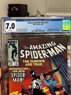 Amazing Spider-Man #252 CGC 7.0 White Pages Newsstand 1st Black Costume