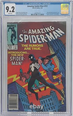 Amazing Spider-Man #252 CGC 9.2 White pages Newsstand Marvel 1st Black Suit 1984