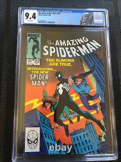 Amazing Spider-Man 252 CGC 9.4 NM White Pages 1st Black Costume NEW VENOM label