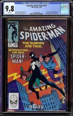 Amazing Spider-Man # 252 CGC 9.8 White pages 1st app of the Black Suit in title