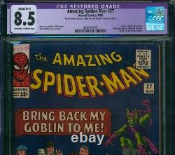 Amazing Spider-Man #27? CGC 8.5 Restored? Green Goblin Silver Age Marvel 1965