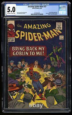 Amazing Spider-Man #27 CGC VG/FN 5.0 Green Goblin Appearance! Marvel 1965