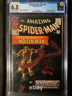 Amazing Spider-Man #28 (1965) 6.5 CGC, Origin and 1st app of the Molten Man