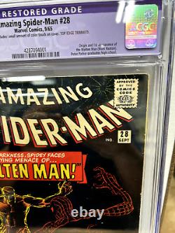 Amazing Spider-Man 28 CGC 6.0 FINE Molten Man 1st Appearance RESTORED SLIGHT Wow