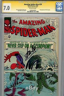 Amazing Spider-Man 29 CGC 7.0 SS Stan Lee Steve Ditko 2nd appearance of Scorpion